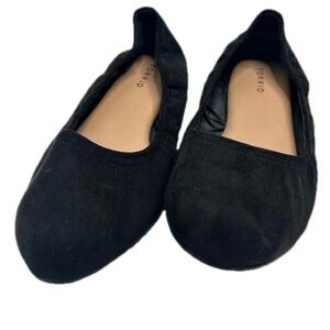 Torrid Scrunch Sueded Black Flats 11WW